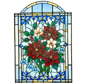 Stain Glass Christmas Flowers